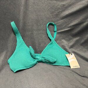 Lively The Swim Ruched Plunge Bralette: Aquamarine Size M NWT